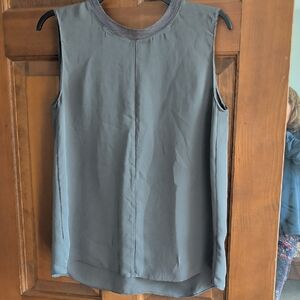 Vince Charcoal Sleeveless Tank Top M